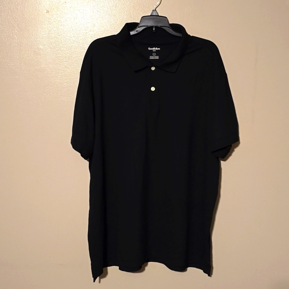 GoodFellow Golf Polo Short‎ Sleeve Shirt Black Mens Size XXL